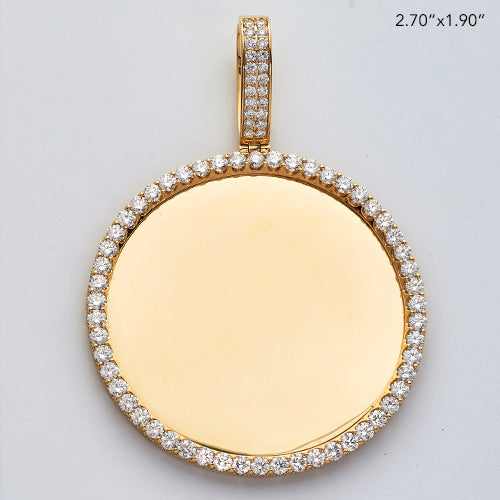 10KY 4.85CTW DIAMOND ROUND MEMORY PENDANT