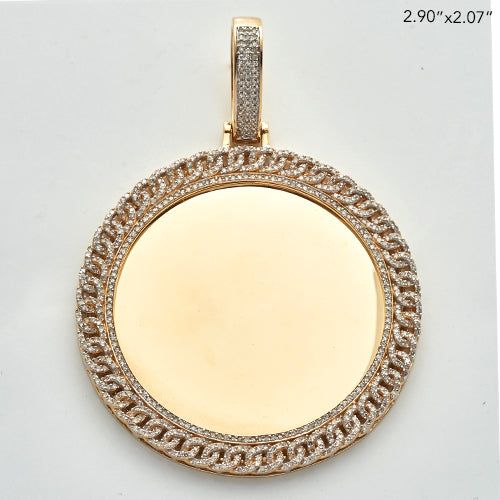 10KY 2.20CTW DIAMOND MEMORY PENDANT - MIAMI CUBAN