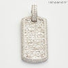 14KY 7.50CTW BAGUETTE DIAMOND DOG TAG PENDANT