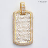 14KY 7.00CTW BAGUETTE DIAMOND DOG TAG PENDANT