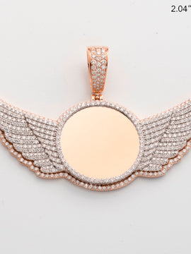 10KR+W 7.00CTW DIAMOND ROUND MEMORY PENDANT WITH