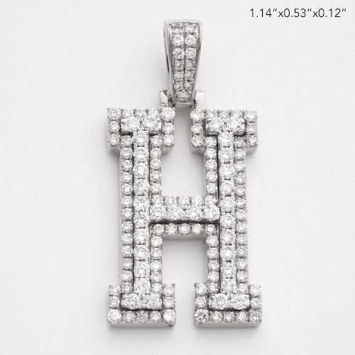 10KW 1.00CTW DIAMOND 3D LETTER PENDANT