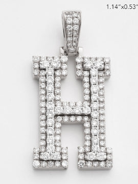 10KW 1.00CTW DIAMOND 3D LETTER PENDANT