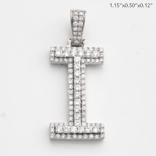 10KW 0.70CTW DIAMOND 3D LETTER PENDANT