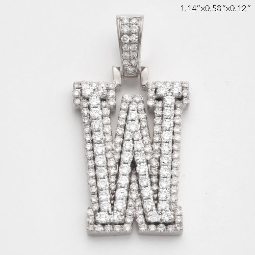 10KW 1.20CTW DIAMOND 3D LETTER PENDANT