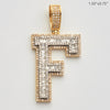 10KY 1.00CT BAGUETTE DIAMOND INITIAL PENDANT