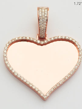 10KR 1.35CTW DIAMOND HEART MEMORY PENDANT