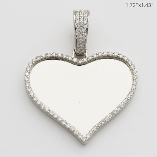 10KW 1.35CTW DIAMOND HEART MEMORY PENDANT