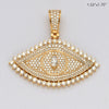 10KY 4.00CTW DIAMOND EVIL EYE PENDANT