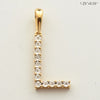 10KY 0.02CTW ILLUSION SET DIAMOND INITIAL PENDANT