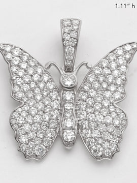 14KW 2.50CTW DIAMOND BUTTERFLY PENDANT