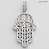 14KW 3.65CTW DIAMOND CLUSTER HAMZA PENDANT