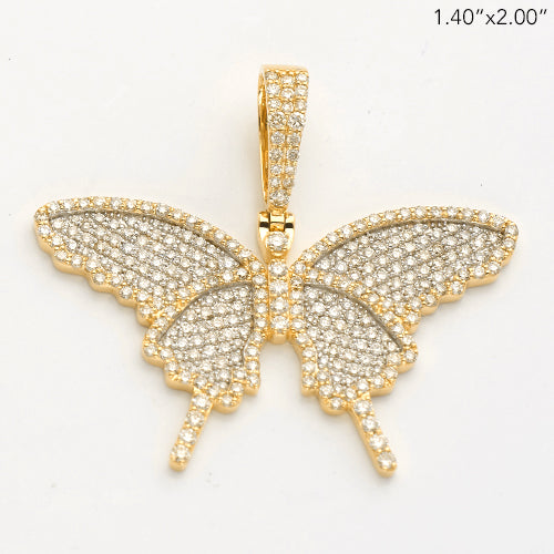 10KY 2.15CTW DIAMOND BUTTERFLY PENDANT