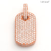 14KR 3.00CTW DIAMOND DOGTAG PENDANT WITH SIDE