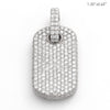 14KW 3.00CTW DIAMOND DOGTAG PENDANT WITH SIDE