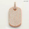 14KR 6.75CTW DIAMOND DOGTAG PENDANT WITH SIDE