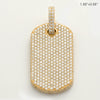 14KY 6.75CTW DIAMOND DOGTAG PENDANT WITH SIDE