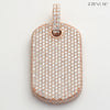 14KR 15.50CTW DIAMOND DOGTAG PENDANT WITH SIDE