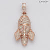 14KR 6.15CTW DIAMOND ROCKET SHIP PENDANT