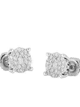 14KW 0.50CTW DIAMOND LUNA CLUSTER EARRINGS