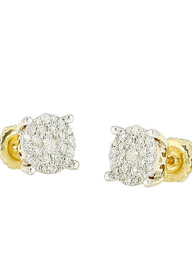 14KY 0.50CTW DIAMOND LUNA CLUSTER EARRINGS