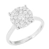 14KW 0.75CTW DIAMOND LUNA CLUSTER RING