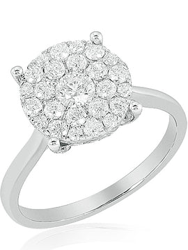 14KW 1.00CTW DIAMOND FANCY RING