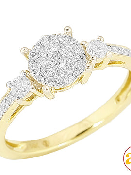 10KY 0.50CTW DIAMOND FANCY RING