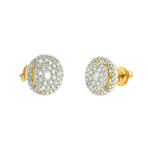 14KY 1.50CTW LUNA DIAMOND EARRINGS WITH HALO