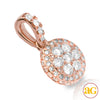 14KR 0.75CTW DIAMOND ROUND CLUSTER PENDANT WITH HA