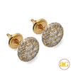 14KY 1.00CTW DIAMOND ROUND CLUSTER EARRING STUDS -