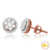 14KR 0.55CTW DIAMOND ROUND CLUSTER EARRING STUDS