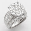 14KW 3.25CTW DIAMOND ROUND CLUSTER RING