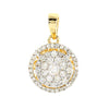 14KY 0.50CTW DIAMOND LUNA CLUSTER PENDANT WITH HAL