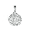 14KW 0.75CTW DIAMOND LUNA CLUSTER PENDANT WITH HAL