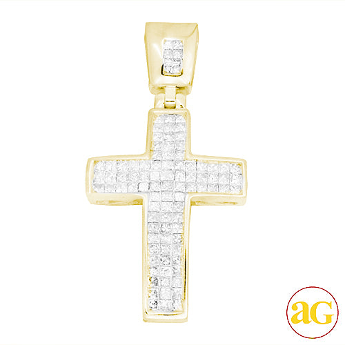 14KY 1.65CTW DIAMOND CROSS