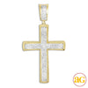 10KY 0.85CTW DIAMOND CROSS PENDANT