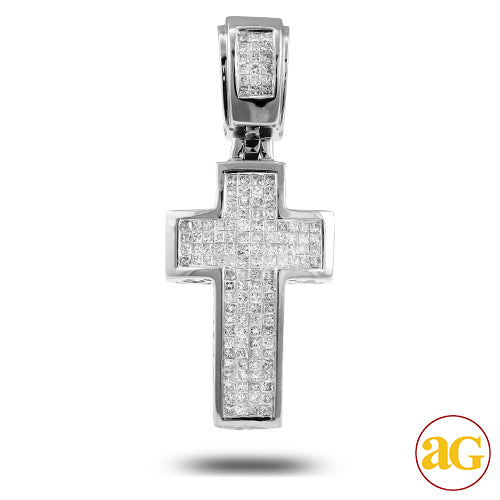 14KW 1.50CTW INV. PC DIAMOND CROSS PENDANT