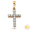 14KY 1.50CTW 11-STONE DIAMOND CROSS