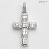 14KW 3.05CTW BAGUETTE DIAMOND CROSS PENDANT