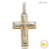 10KY 2.25CTW DIAMOND AND GOLD QUARTZ CROSS