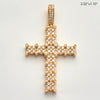 14KY 1.50CTW FLEUR DIAMOND CROSS PENDANT