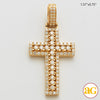 14KY 1.35CTW DIAMOND OPEN DESIGN PRONG SET CROSS