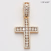 10KY 1.35CTW ILLUSION SET DIAMOND CROSS PENDANT