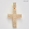 14KY 2.85CTW BAGUETTE DIAMOND CROSS PENDANT