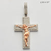 14KR+W 3.75CTW DIAMOND CROSS WITH JESUS