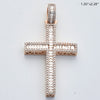 14KR 2.80CTW BAGUETTE DIAMOND CROSS