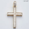 14KY 2.80CTW BAGUETTE DIAMOND CROSS