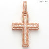 14KR 4.50CTW BAGUETTE DIAMOND CROSS