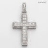 14KW 4.55CTW BAGUETTE DIAMOND CROSS PENDANT